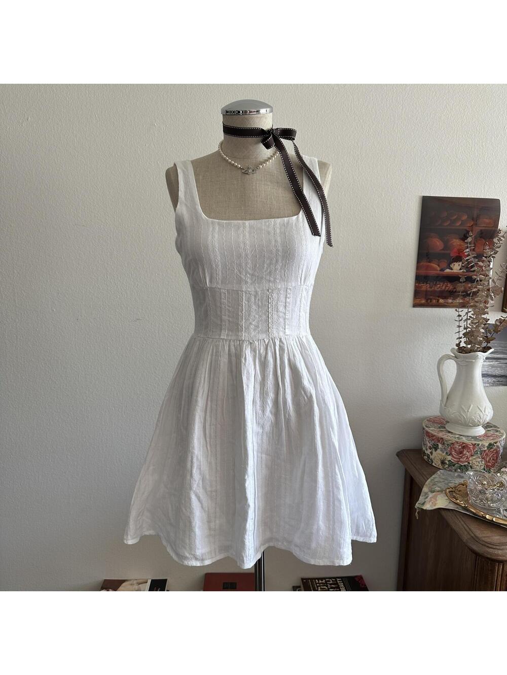 Princess Polly Lorinda white mini dress